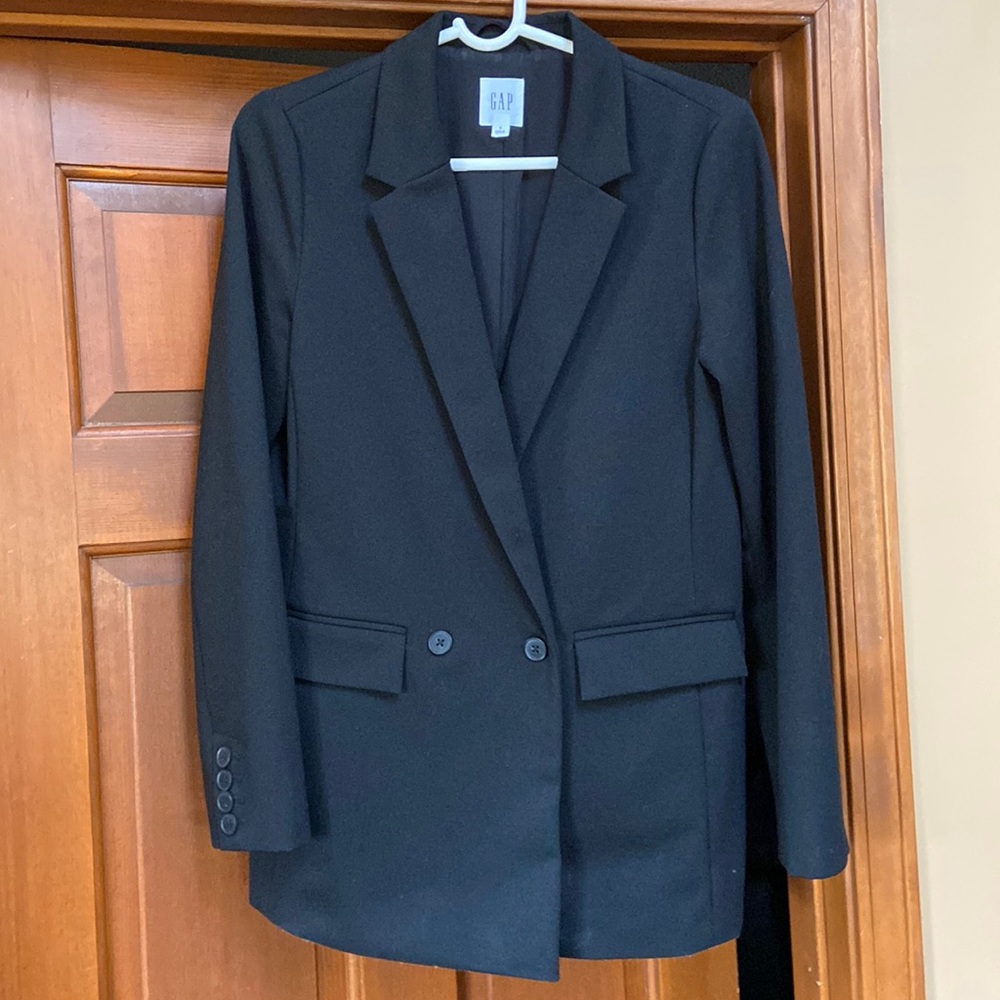 GAP black double breasted blazer